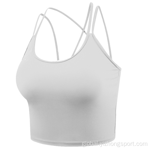 88%Polyester 12%Spandex Yoga Vest Dry Fit Fitness Sport Bra Yoga Vest Supplier